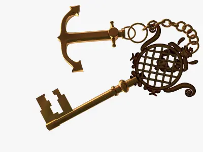 Gold Key 3D model buy