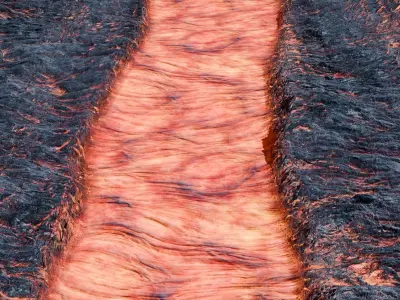 Lava River Generator Low-poly 3D model