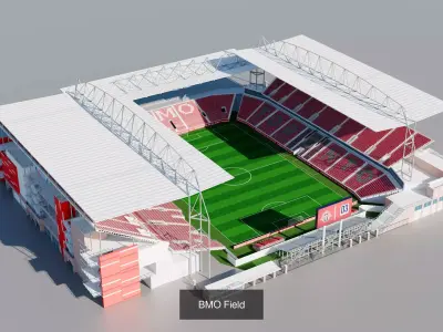 World cup 2026 stadiums in Canada 3D Model Pack