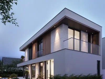 Modern Twin Villa - 1 3D model