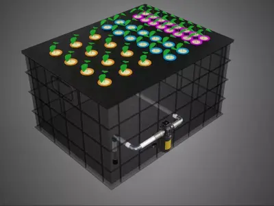 AUTOMATIC AEROPONIC CLONE STATION PLANT SPRAY CLONING CLONER KIT 3D model
