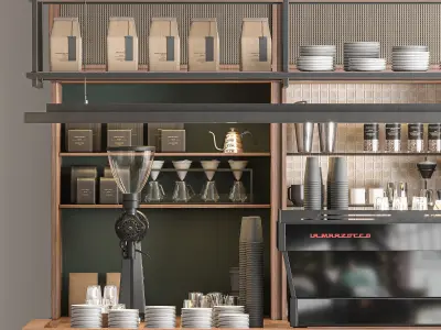 Wooden Cafe 3D model