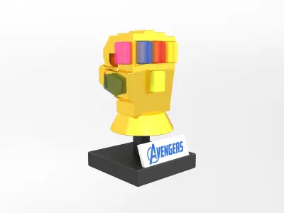 Lego Infinity Gauntlet v2 004 Low-poly 3D model