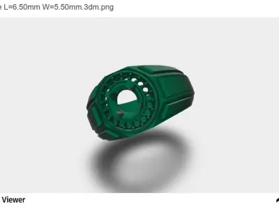 Men Ring With Round Cut Center Stone 3D print model