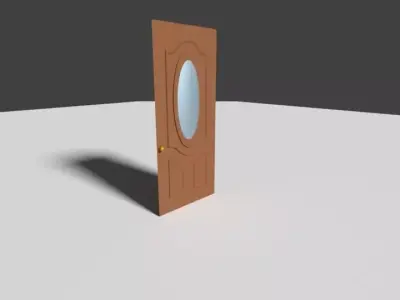 outside door Free low-poly 3D model