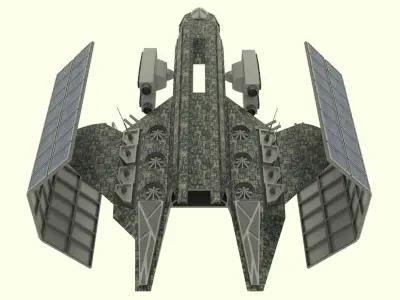 Mars - S800 Spaceship  Low-poly 3D model