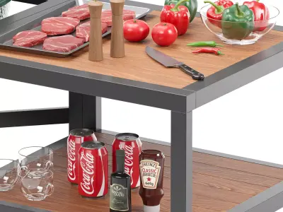 Big Green Egg BBQ 3D model