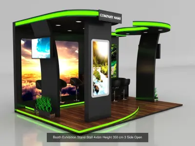 8 Exhibition Stand Stall Booth 3D model 3D Model Collection 3D Model Pack