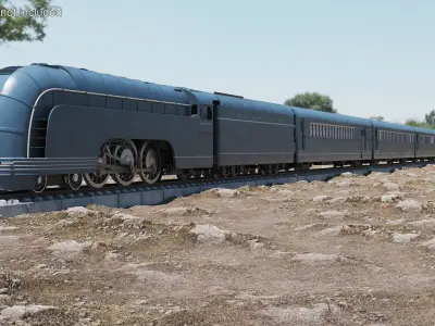  NYC Mercury Train with Railroad 