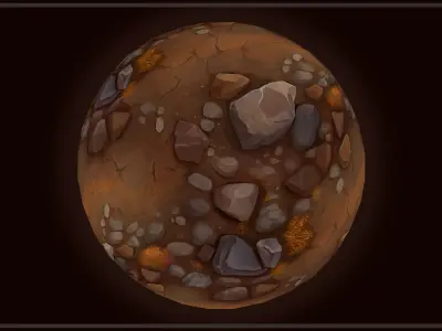 Ground - Earth and Rocks - 20 TEXTURES - Hand-painted -PACK 1--- Texture