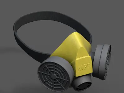 Gas mask isolated protection scifi futuristic  Low-poly 3D model