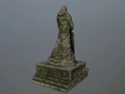 old statue 3 Low-poly 3D model