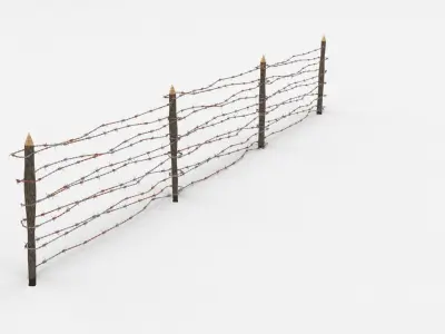 Barb Wire Obstacle 3D model