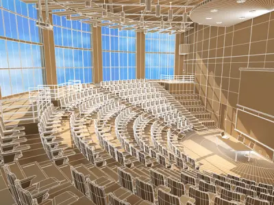 Lecture hall modern 3D model