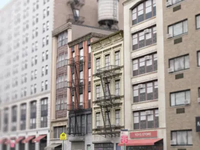 City Block A Low-poly 3D model