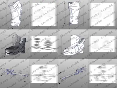 Appleseed Briareos - Cosplay Pepakura Foam Template Low-poly 3D model