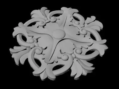rosette dekor 3D model 8