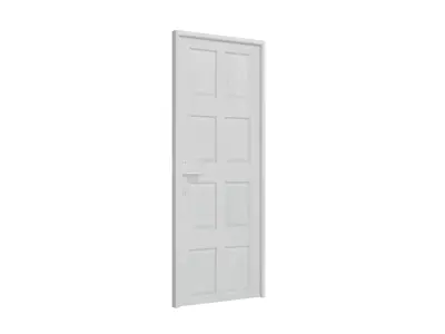 FREE Single Door with molds frame handle and hinges Free 3D model