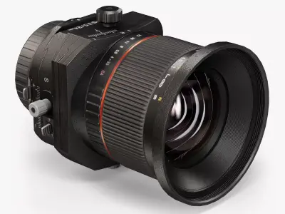 Bower 24mm f 3-5 ED AS UMC Tilt-Shift lens Low-poly 3D model