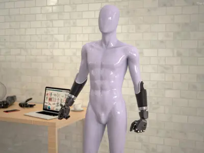  Brain Controlled Prosthetic Arms Rigged for Cinema 4D 