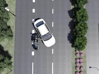 Road Accident   Low-poly 3D model