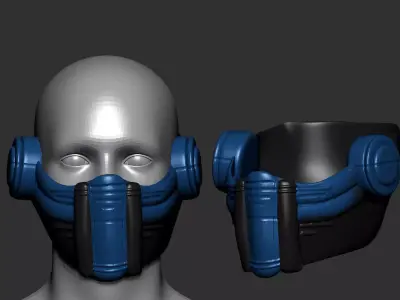 helmet high poly sculpt 3d printable  3D model 67