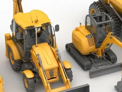 Modern industrial vehicle 3D model