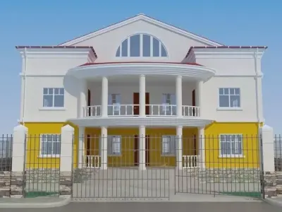 House with roof 3D model