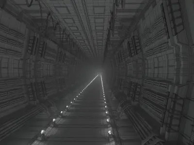 Spaceship Corridor 3D model