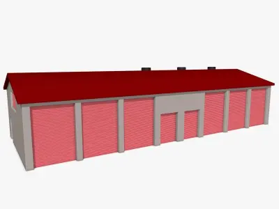 Industrial Shed 3D Model 3D model