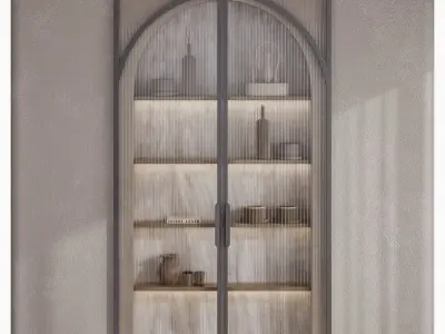 79 Wall Panel Arc with sliding doors 3D model