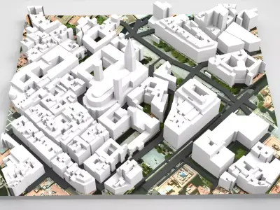 The Cathedral Holy Cross Saint Eulalia Catholic Barcelona 3D model