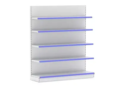 Supermarket Single Shelves 2 3D model
