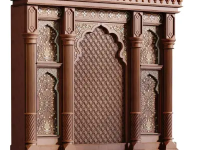 Wood Wall Panel 936 Low-poly 3D model