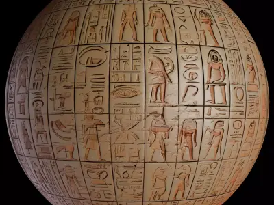 Ancient Egypt Hieroglyphs - VOL 3 - 9 Seamless PBR  Texture