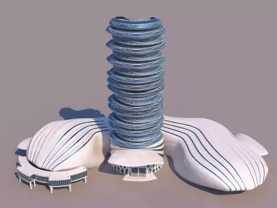0114 - Organic Skyscraper 3D model