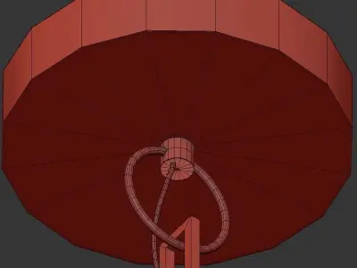 The Holding 4 four light chandelier with clear glass and bras... 3D model