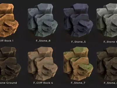Stylized Stone Substance Smart Material Vol- 1 Texture