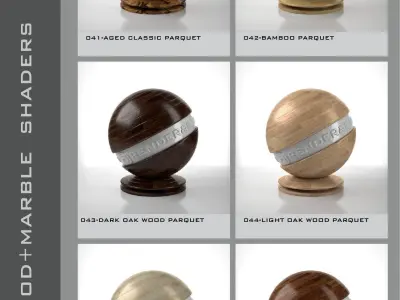 Shaders for VrayforC4D - Bundle 02 Marble and Wood 3D model