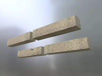 curbstone game ready Low-poly 3D model