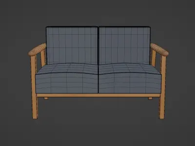 GRAY SOFA 3D MODEL Free low-poly 3D model