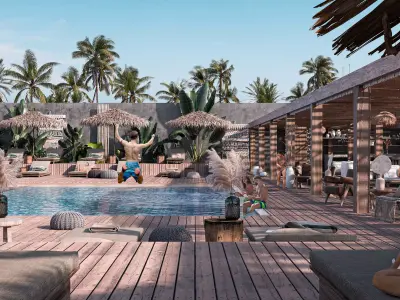 Club House - Open Air Low-poly 3D model