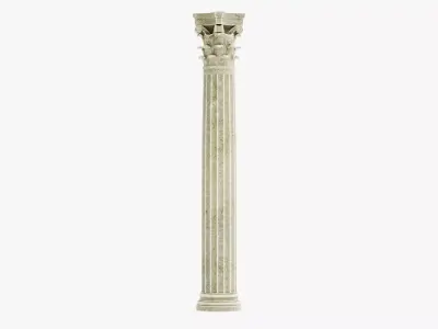 Corinthian Column V2 - Old Ornate Classical Pillar 3D model