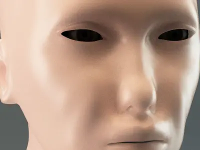 Synthetic humanoid female 3D model