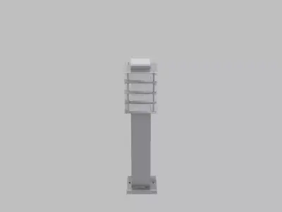 Modern Outdoor Garden Lamp Post - Architectural 3D Model Low-poly 3D model