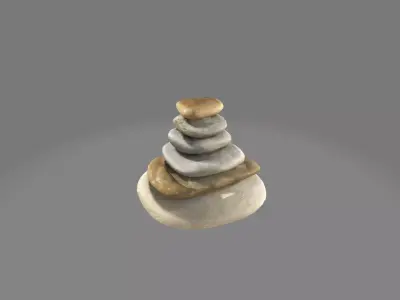 Stacked Stones Low-poly 3D model