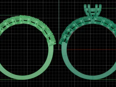 Jewelry ring 166 3D print model
