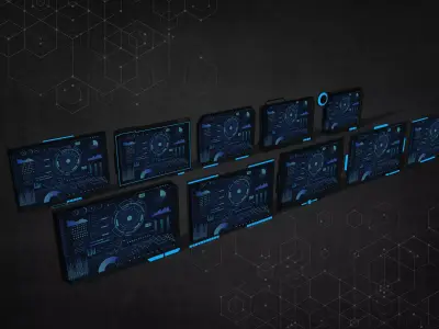 Sci-Fi Monitor Collection 3D model