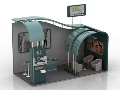 Luxury Brand Exhibition Booth  3D model