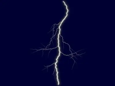Realistic 3D Lightning CG-10 Low-poly 3D model